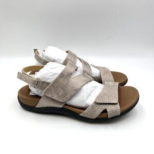 Rockport Womens Size 6‎ Metallic Faux Vegan Leather Comfort Sandals Shoes